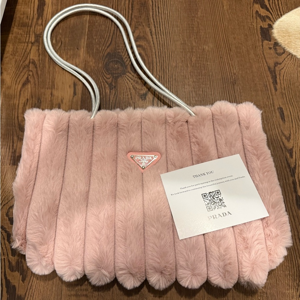 PRADA GWP Faux Fur Tote Bag - Picture 8 of 12